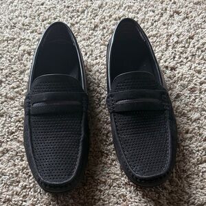 Stacy Adams Black Perforated Loafers